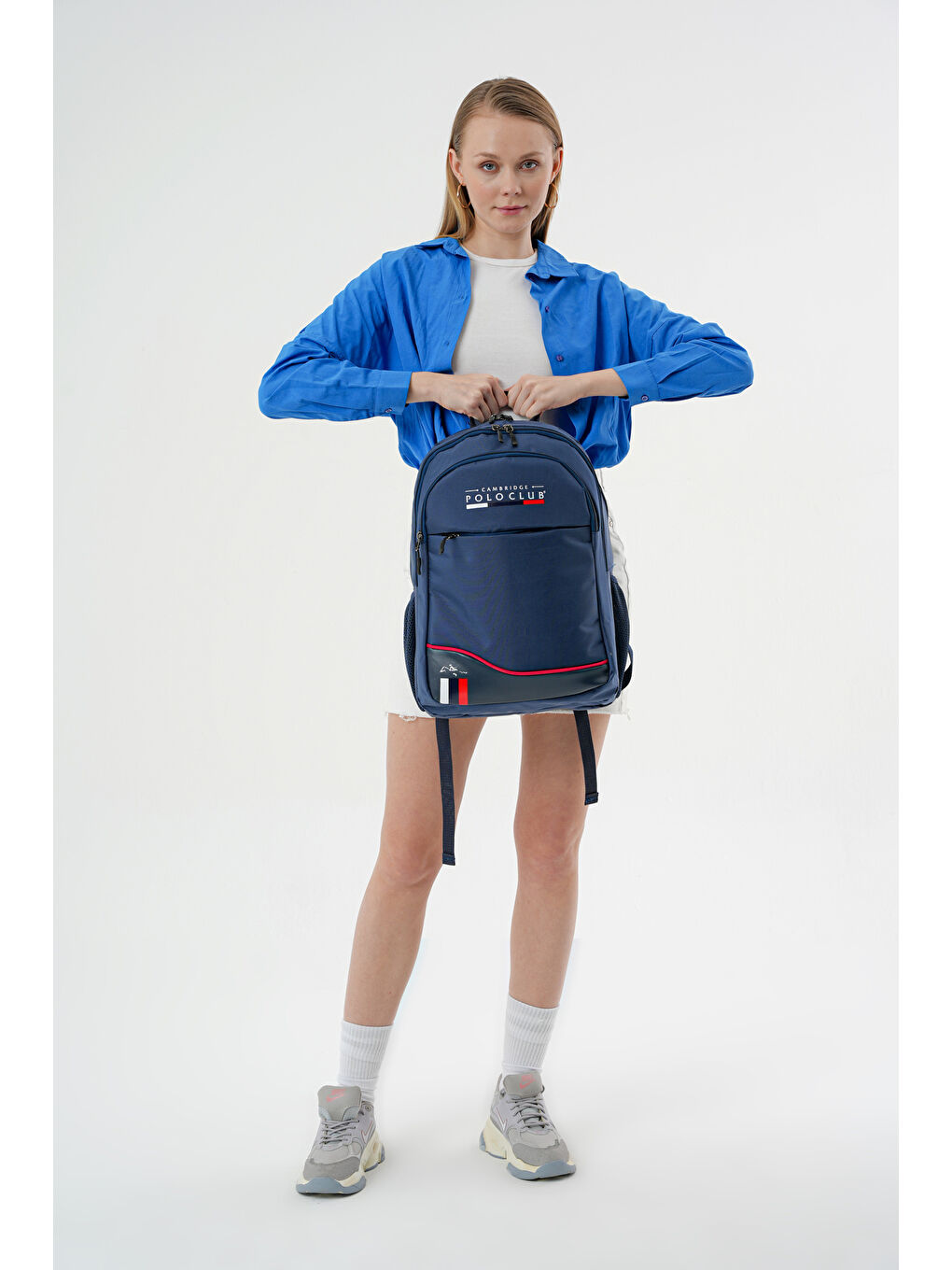 Lacivert Unisex Çok Gözlü Sırt Çantası-2