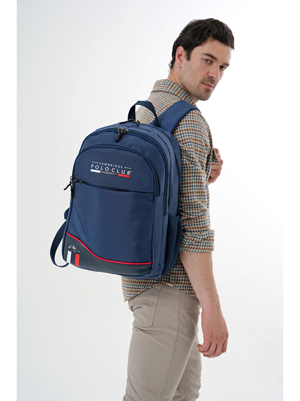 Lacivert Unisex Çok Gözlü Sırt Çantası-4