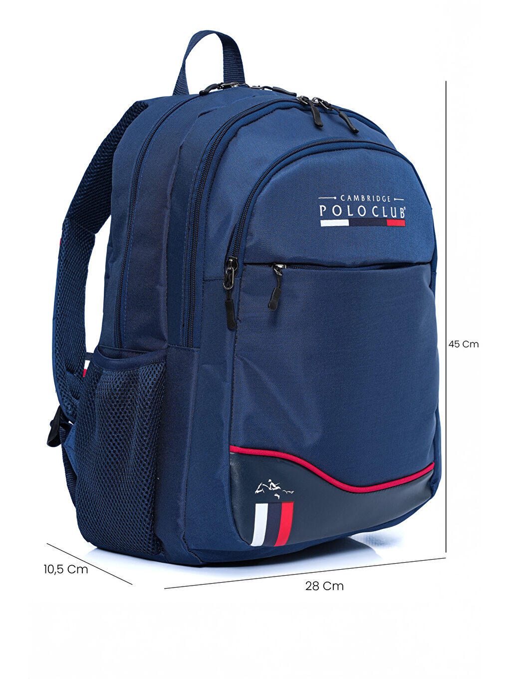 Lacivert Unisex Çok Gözlü Sırt Çantası-5