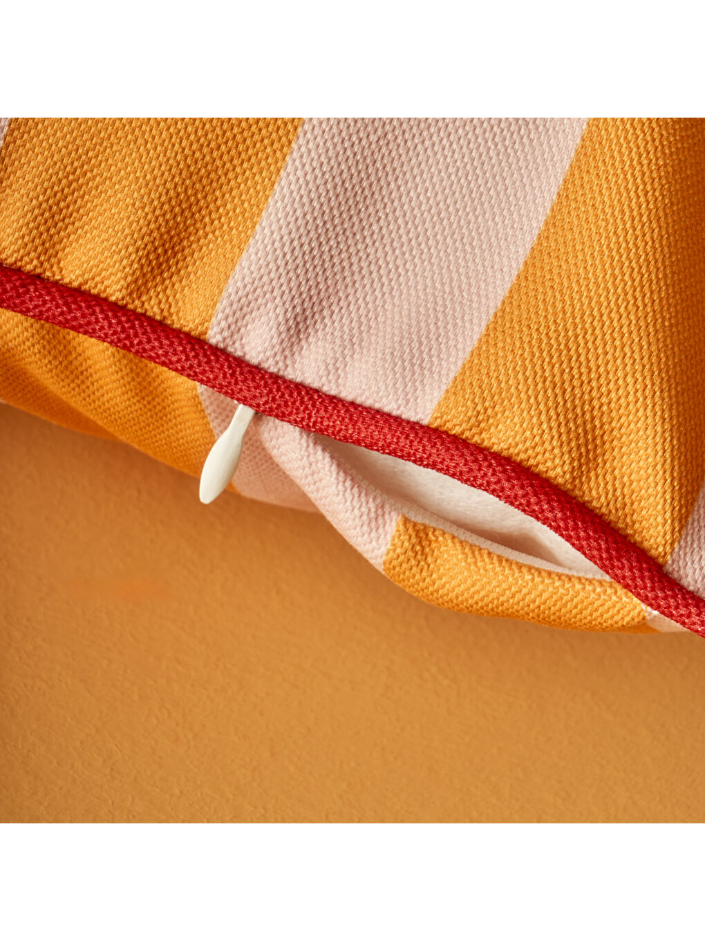 %100 Pamuk Line Mottolu Punchlı Kırlent Kılıfı Turuncu (35x50 cm)-2
