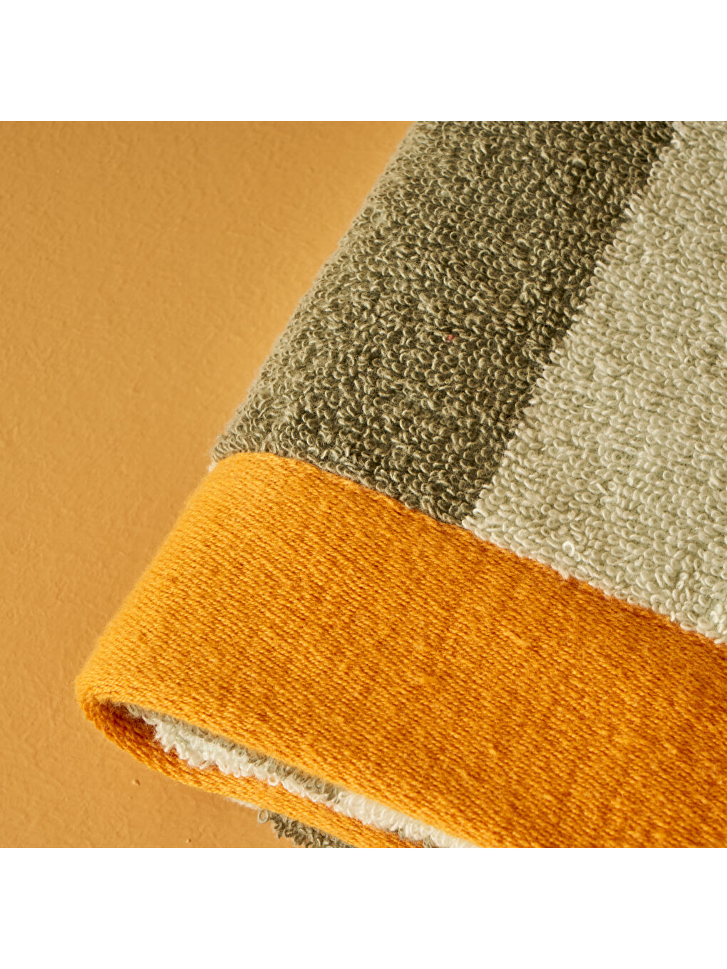 %100 Pamuk Line Yüz Havlusu Yeşil (50x70 cm)-1