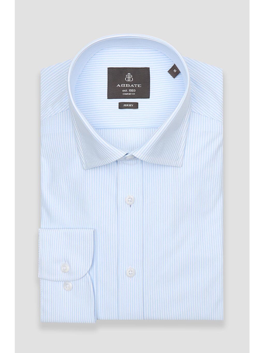 Floransa Jersey Pamuk Karışımlı Comfort Fit Lacivert Klasik Yaka Erkek Düz Gömlek-4