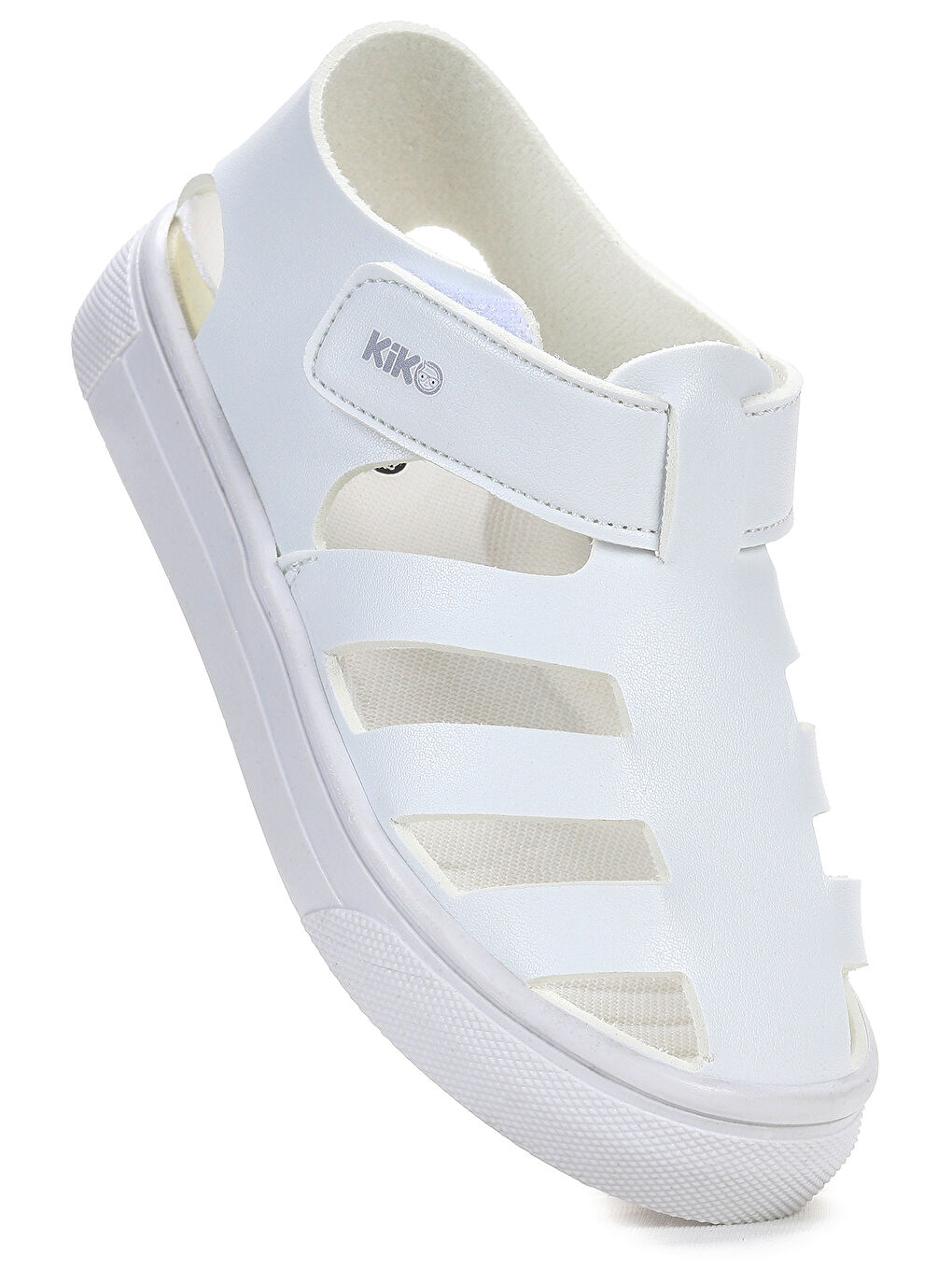 Beyaz Limba Cırtlı Kız Çocuk Sandalet