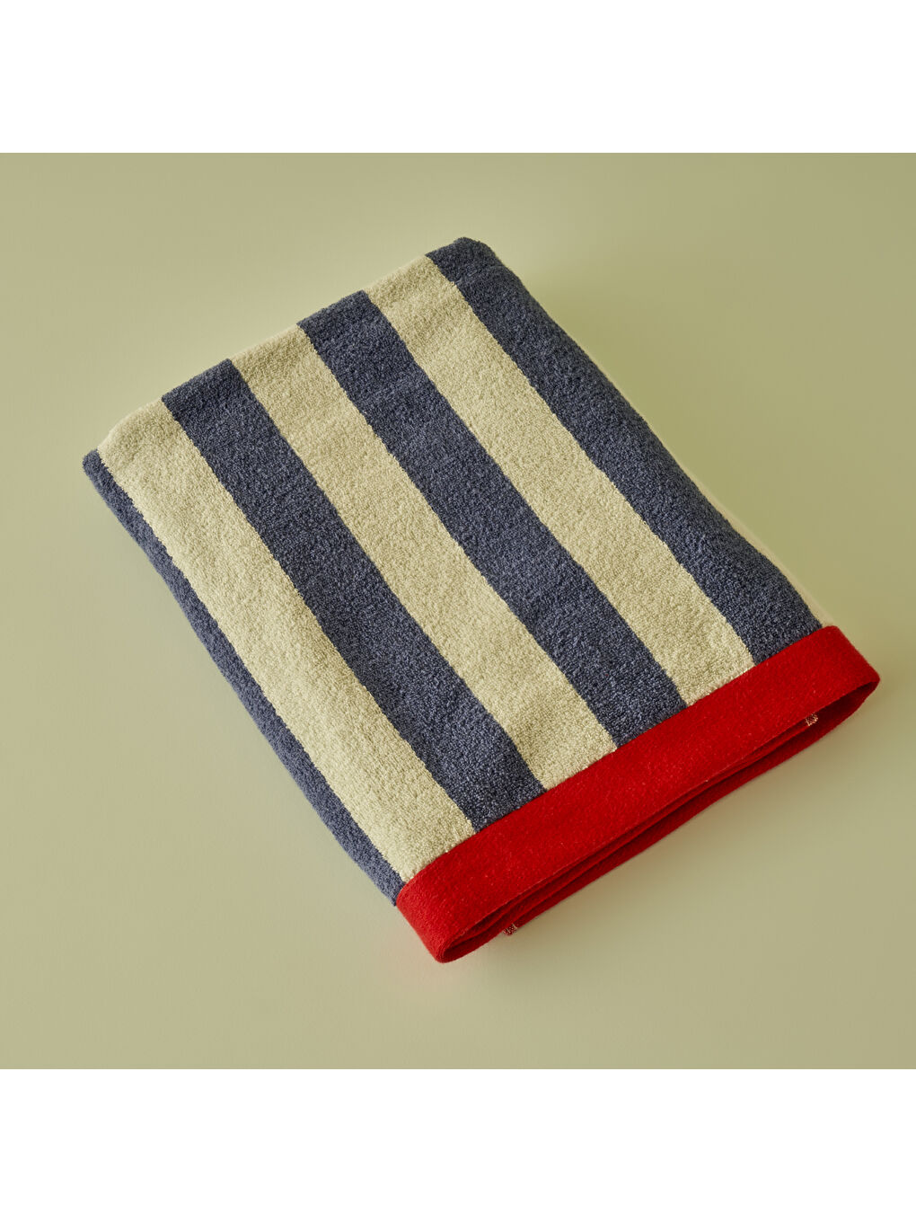 %100 Pamuk Line Banyo Havlusu Mavi (90x150 cm)