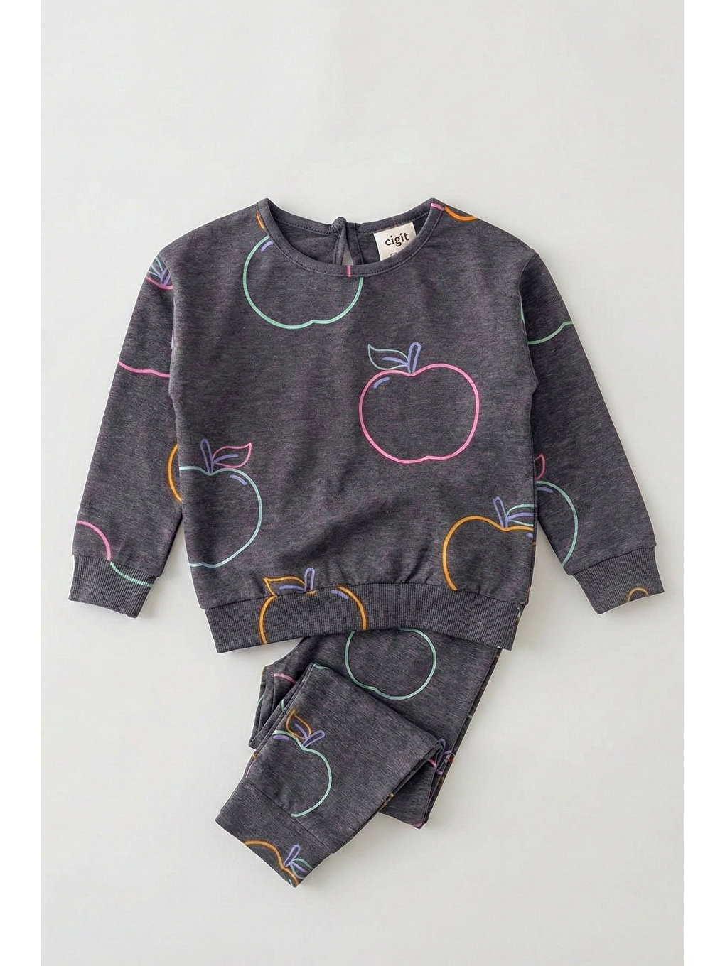 Pijama Takım 2-9 Yaş Gri Melanj