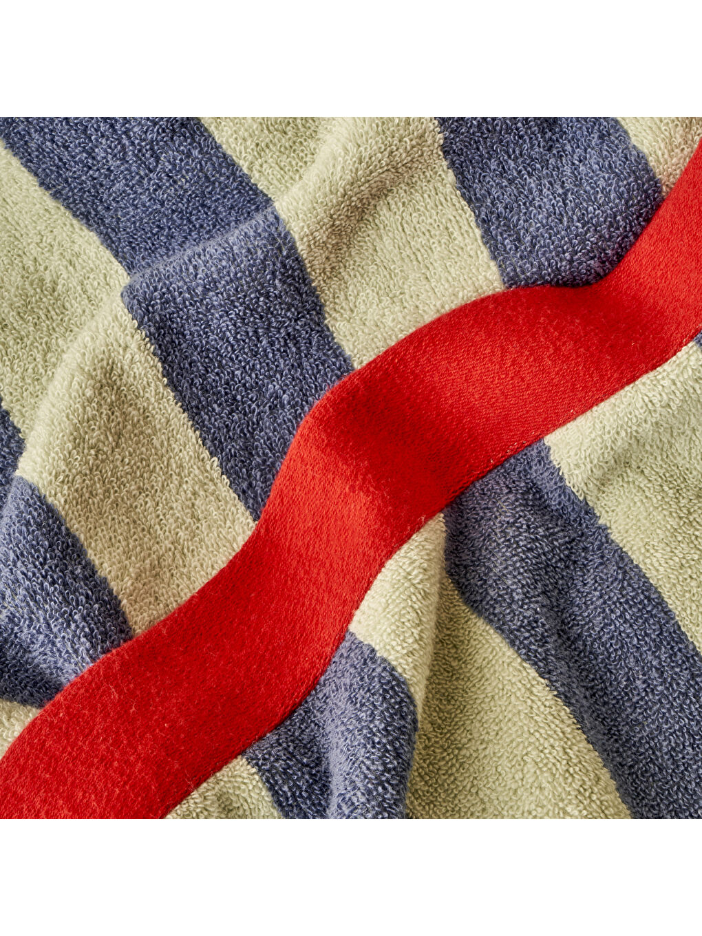 %100 Pamuk Line Banyo Havlusu Mavi (90x150 cm)-1