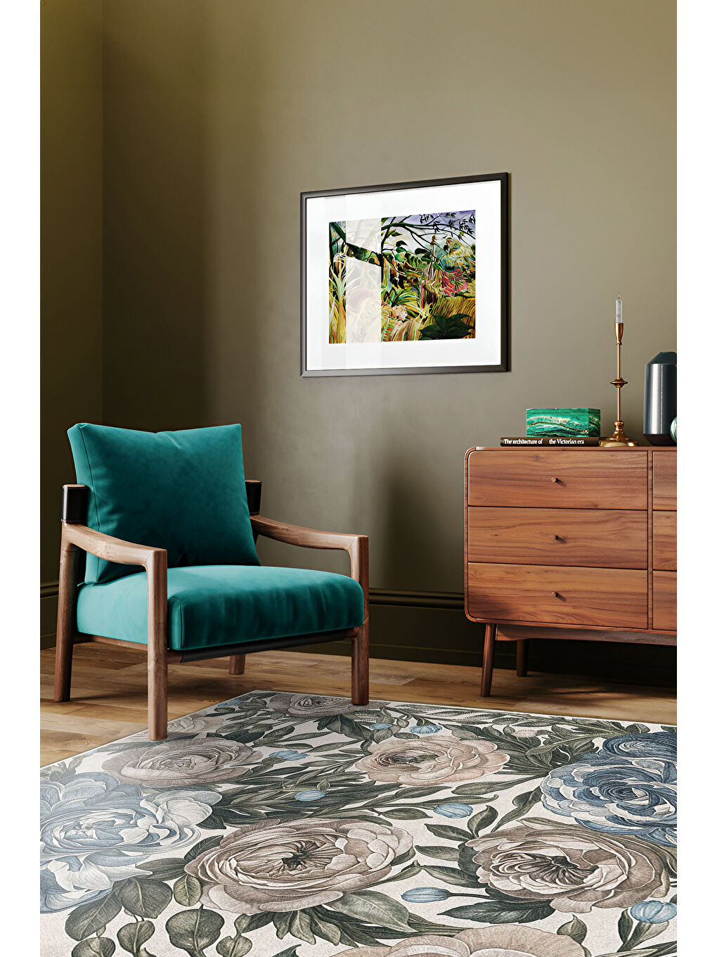 Bej Dekoratif Özel Tasarım Yıkanabilir İnce Kaymaz Tabanlı Modern Halı KECE FR10-1