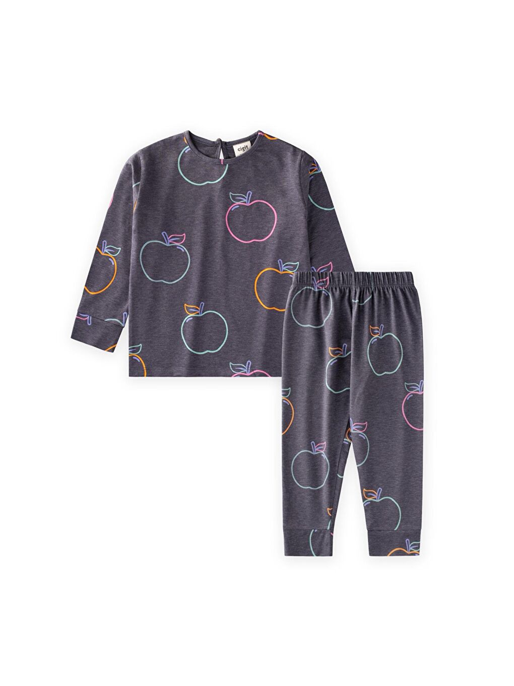 Pijama Takım 2-9 Yaş Gri Melanj-1