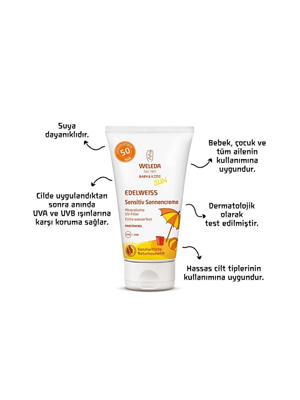 Weleda Karışık Edelweiss Organik Güneş Koruyucu Krem Spf50 50ml - 3