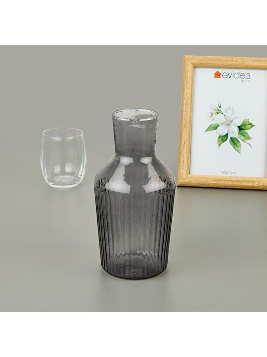RAKLE Gri Splendid Karaf - Füme - 1000 ml