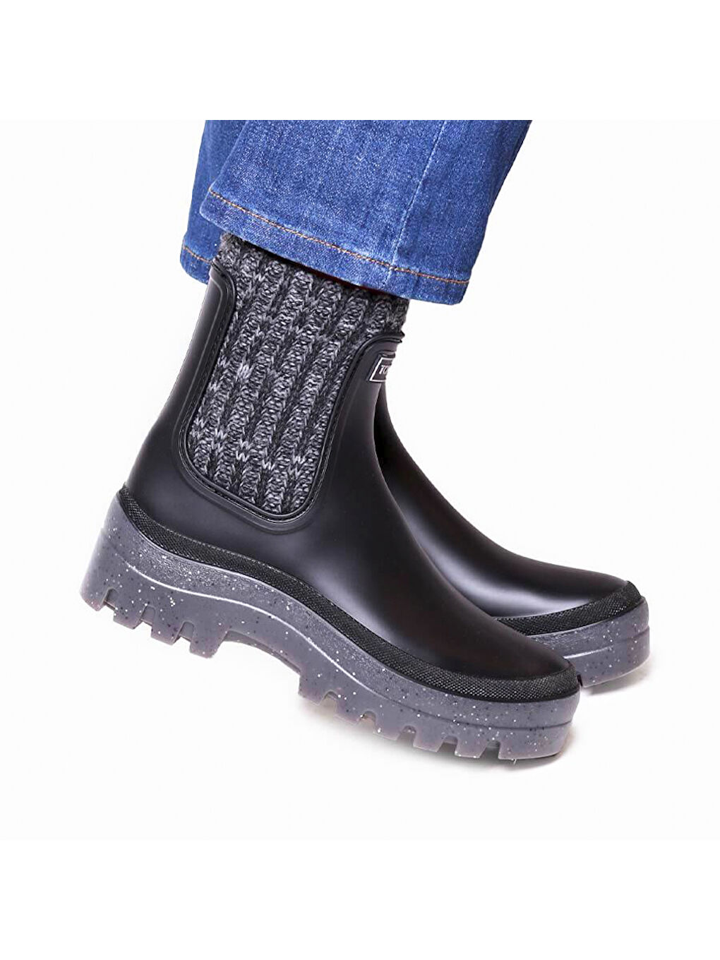 Siyah Kadın Bot (Yağmur ) Camos Rain Ankle boot in Negre (Black)-3