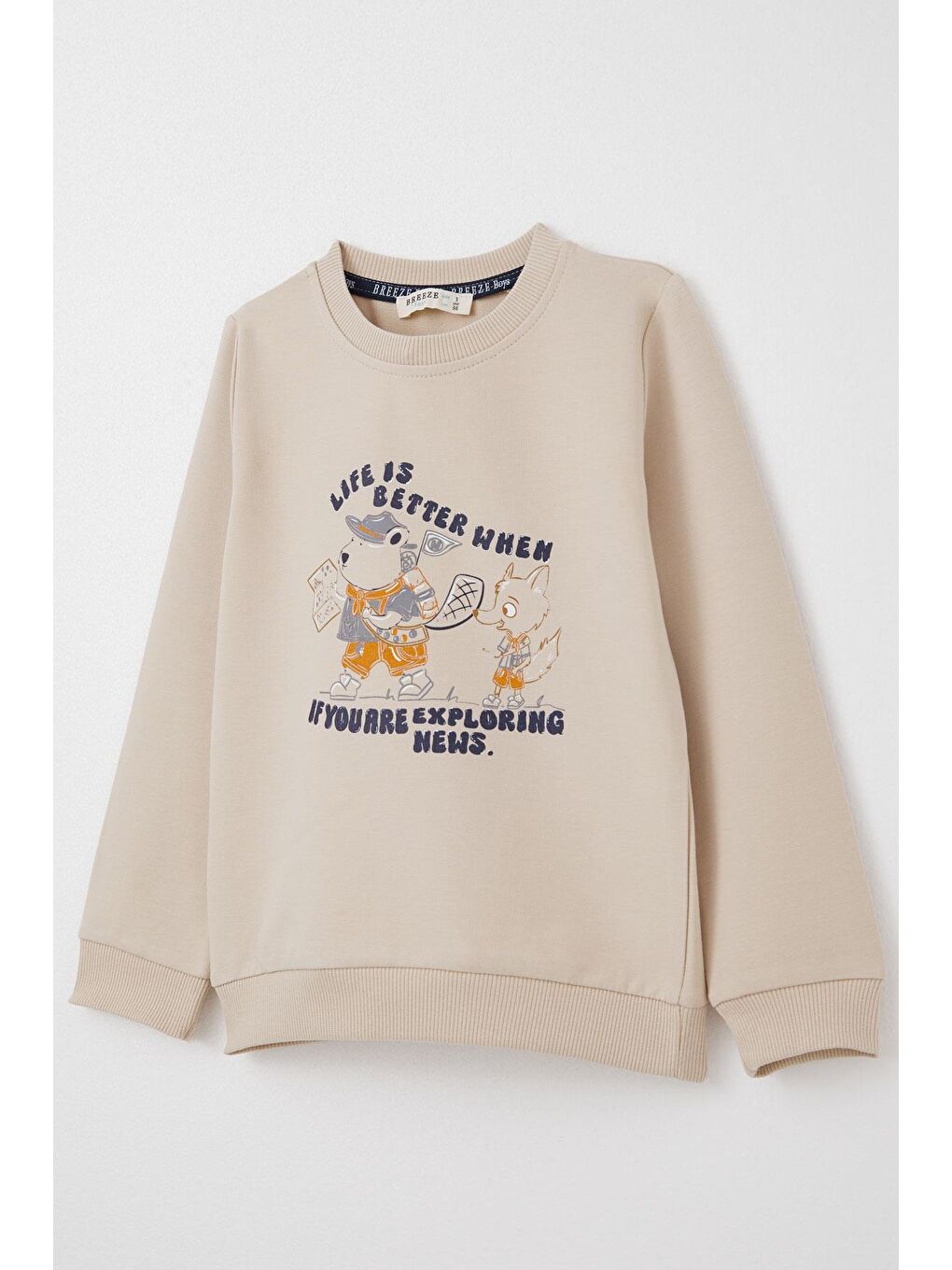 Erkek Bebek Eşofman Takım Sevimli İzci Hayvancıklar Bej (1-1.5 Yaş)-5