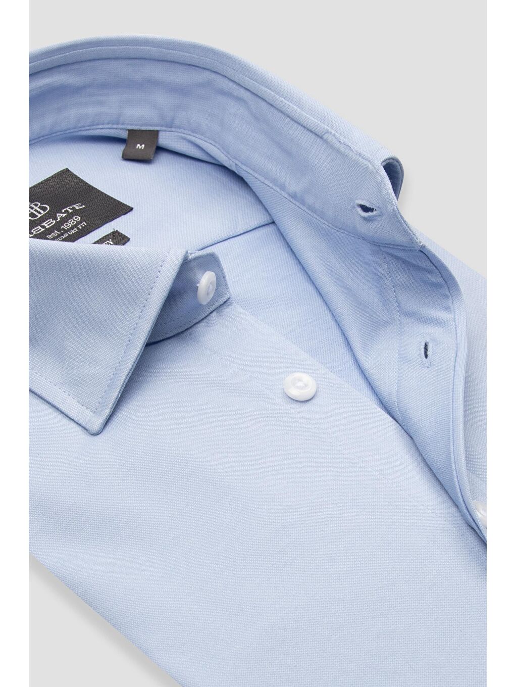 Floransa Jersey Pamuk Karışımlı Comfort Fit Mavi Klasik Yaka Erkek Düz Gömlek-5