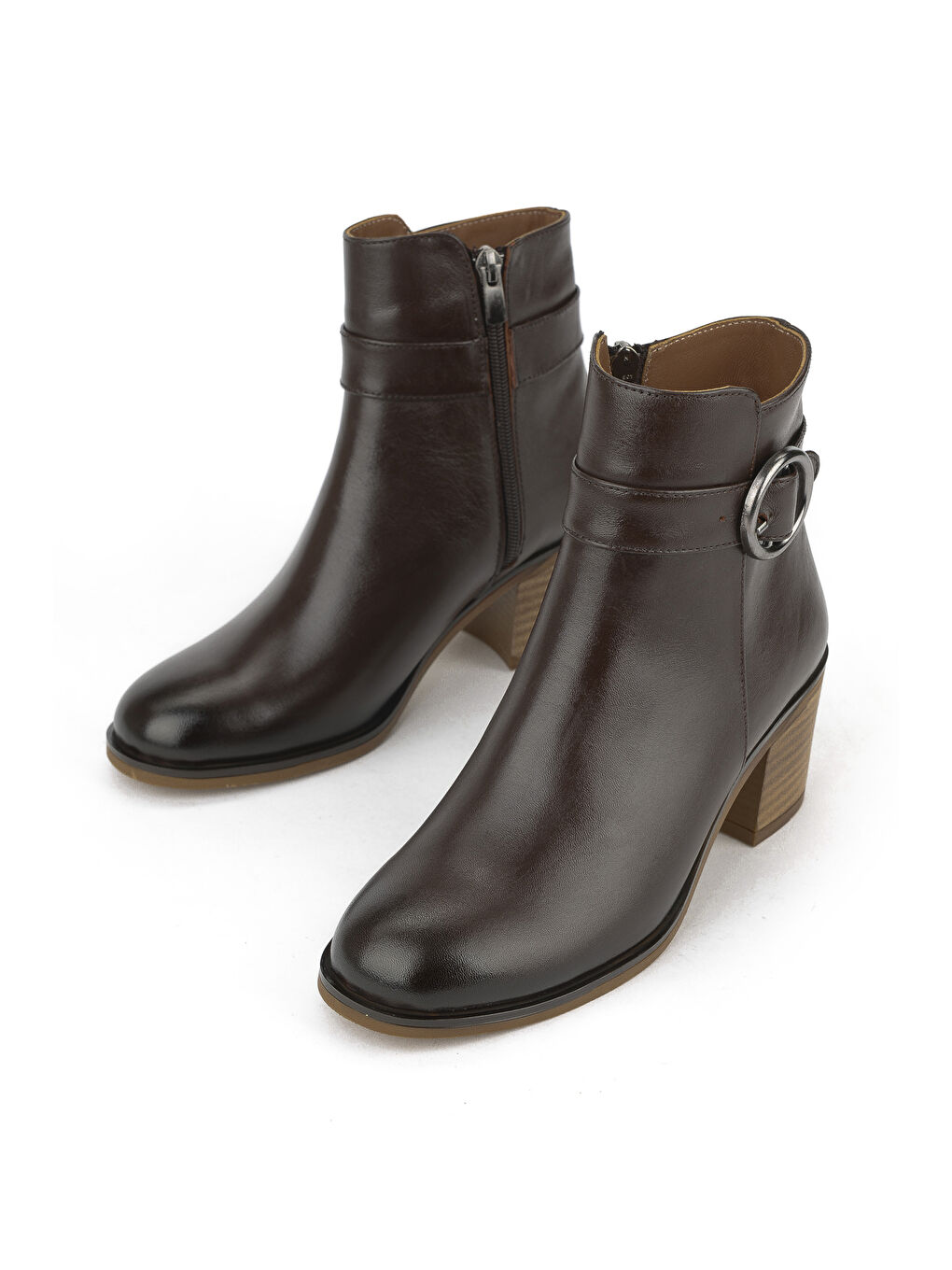 Kahverengi Kadın Hakiki Deri Bot 1531020Z301 Kahve-4