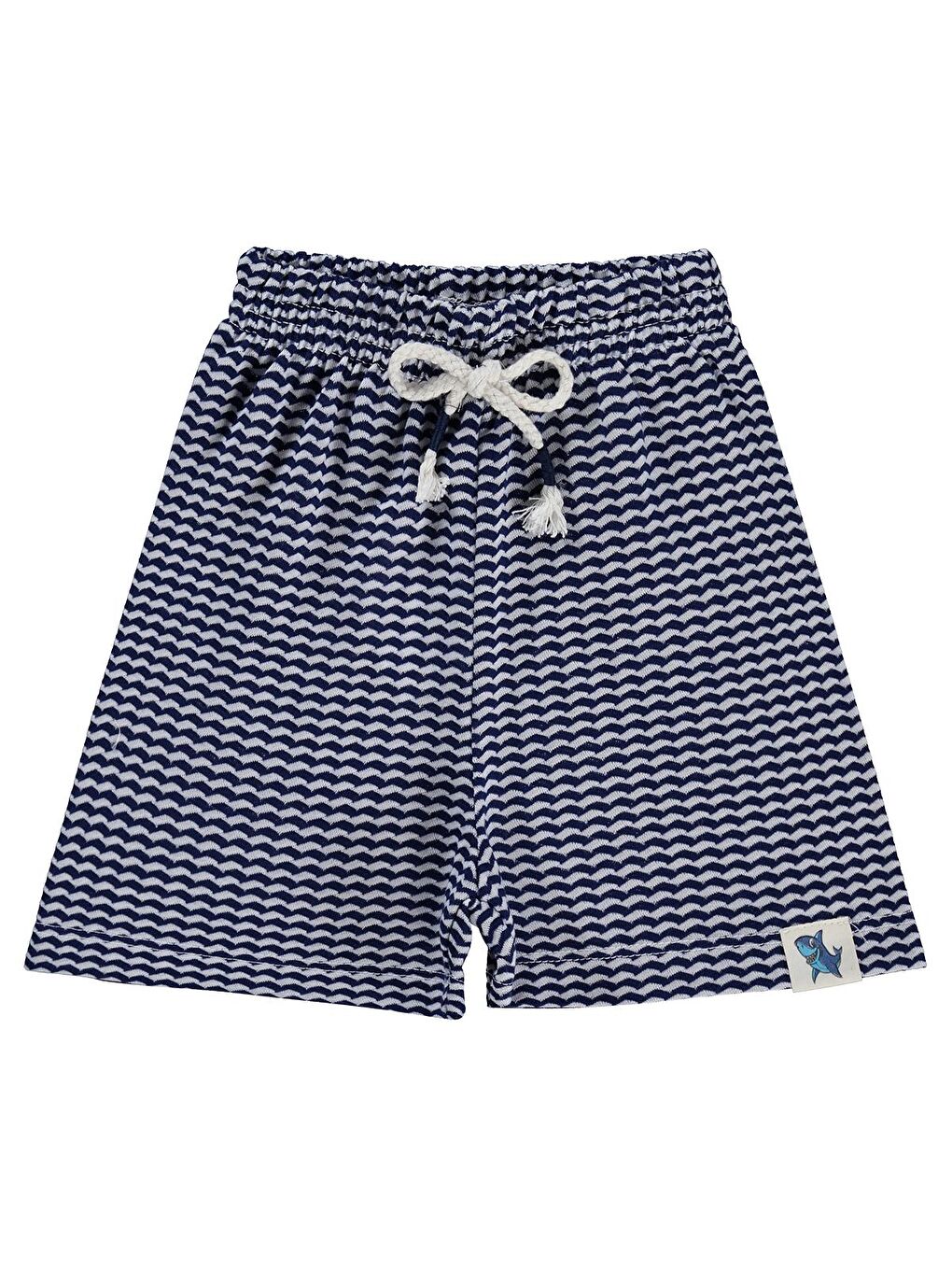 Boys Yatay Dalgalı Çizgili 2-5 Yaş Şort - Lacivert