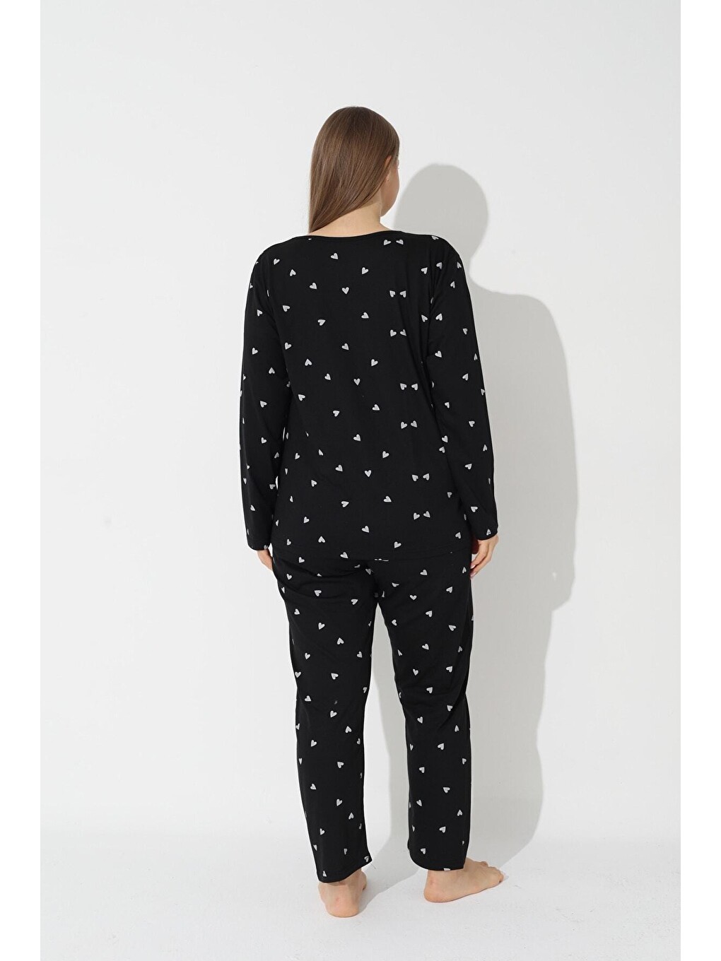 Karışık Curve Büyük Beden Battal Boy Pamuklu Pijama Takımı-2