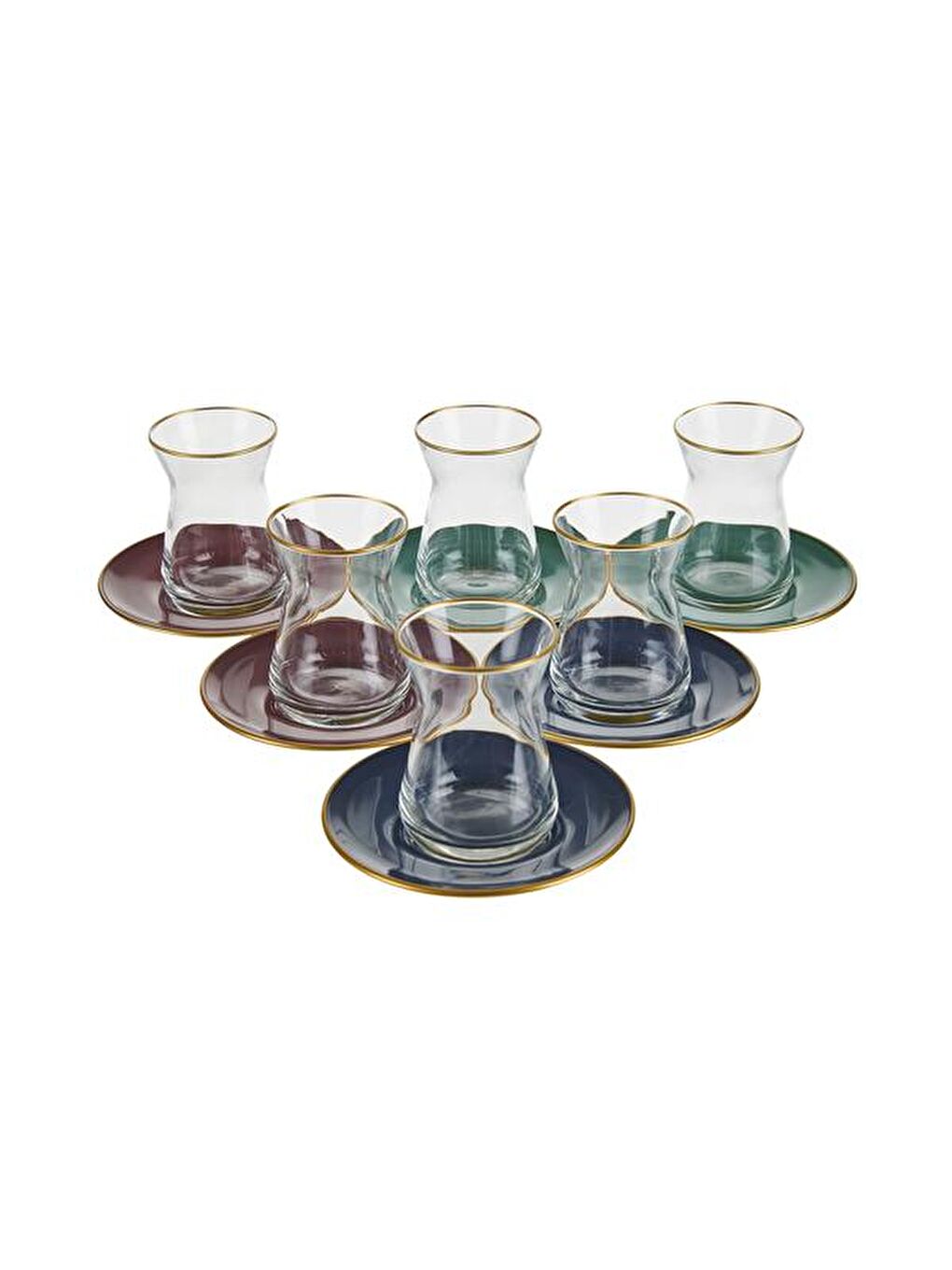 Karışık Elegant 12 Parça Çay Seti - 132 ml