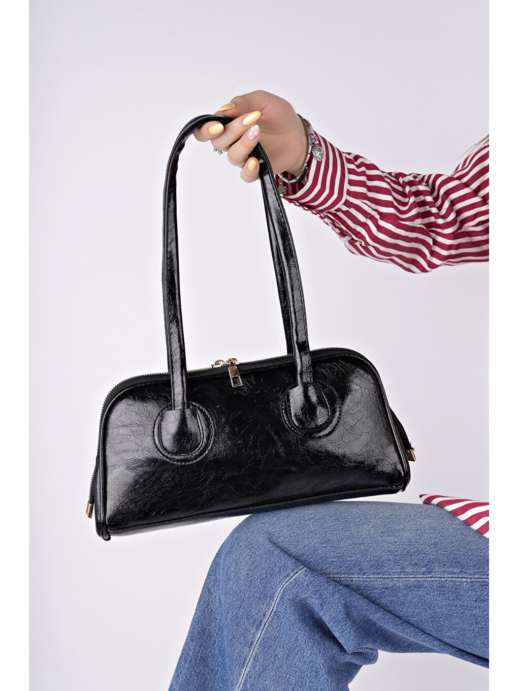 Siyah GRACEYLN Kadın El ve Omuz Çantası