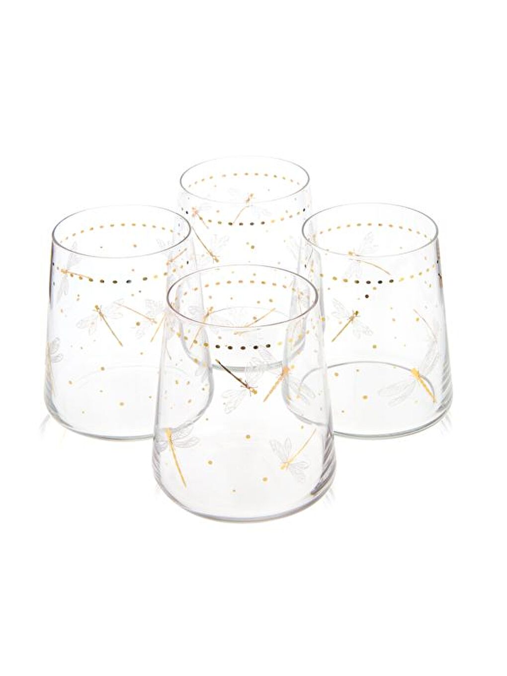 Karışık Dragonfly 4'lü Su Bardağı - Renkli - 420 ml-3