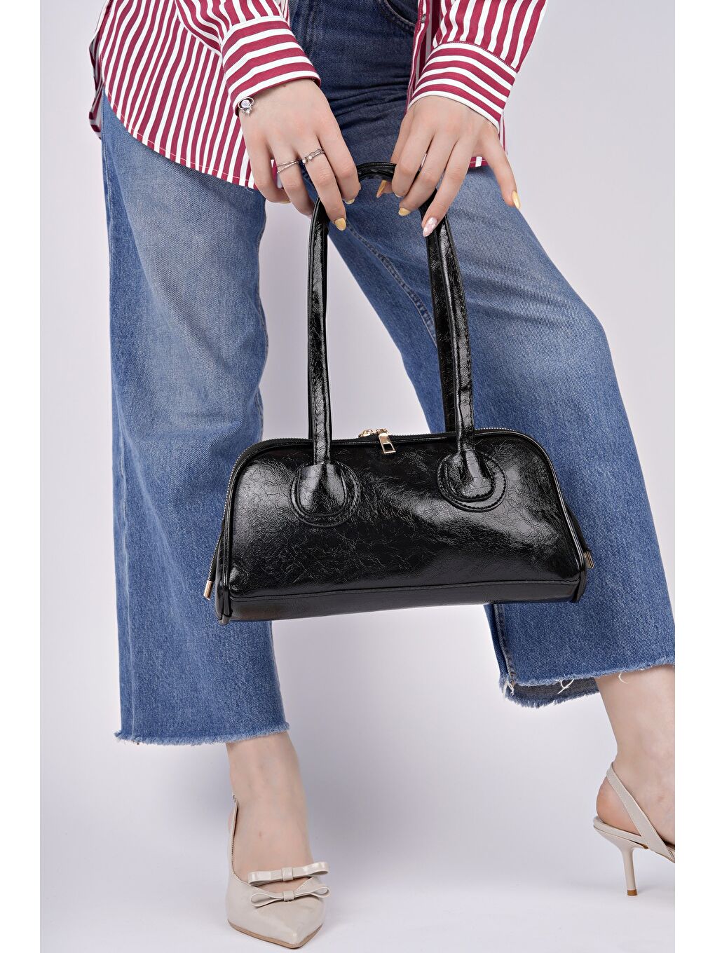 Siyah GRACEYLN Kadın El ve Omuz Çantası-2