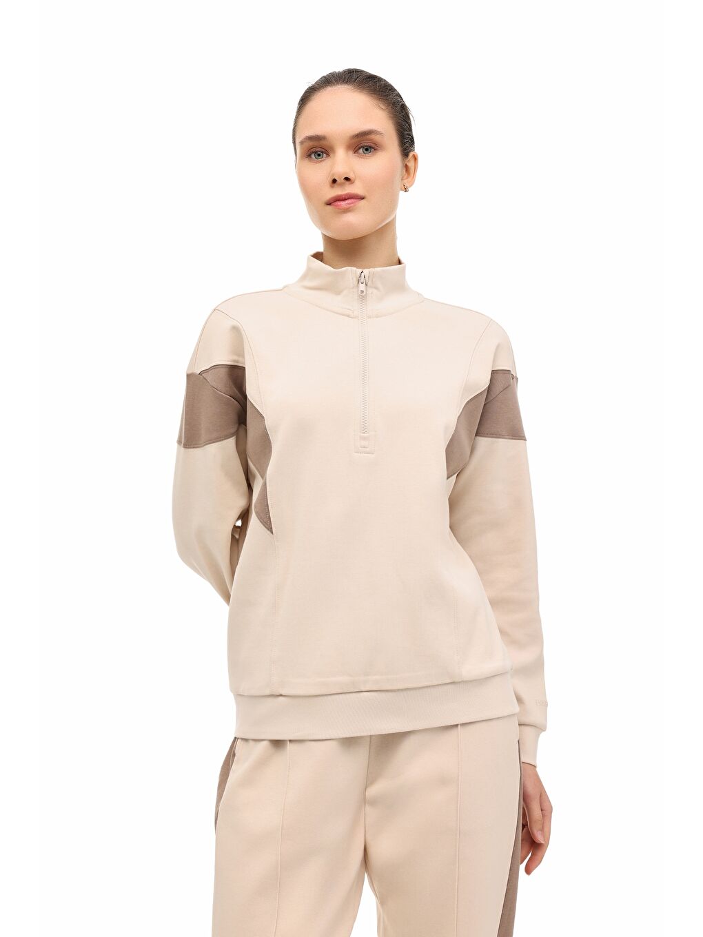 WL 18MERYBEL-FZ2 6FX Bej Kadın Sweatshirt
