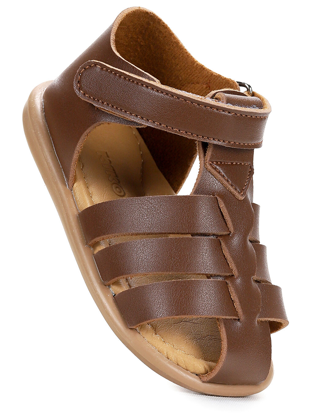 Kahverengi Lonpe İlk Adım Cırtlı Erkek Bebek Sandalet