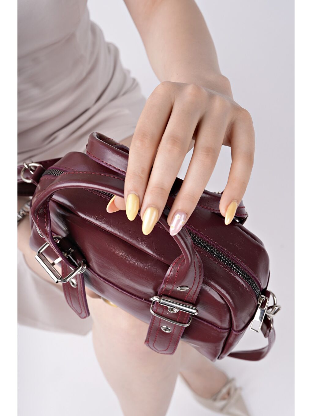 Bordo MONTANNA Kadın El ve Omuz Çantası-2