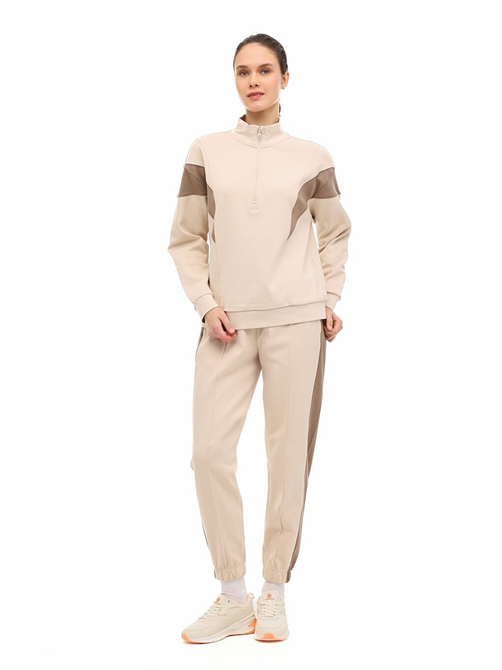 WL 18MERYBEL-FZ2 6FX Bej Kadın Sweatshirt-2