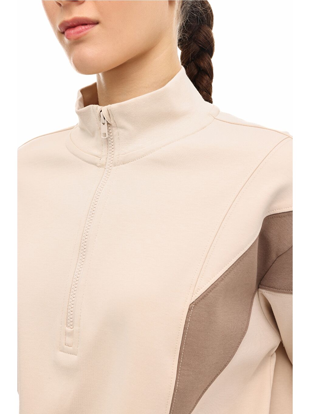 WL 18MERYBEL-FZ2 6FX Bej Kadın Sweatshirt-3