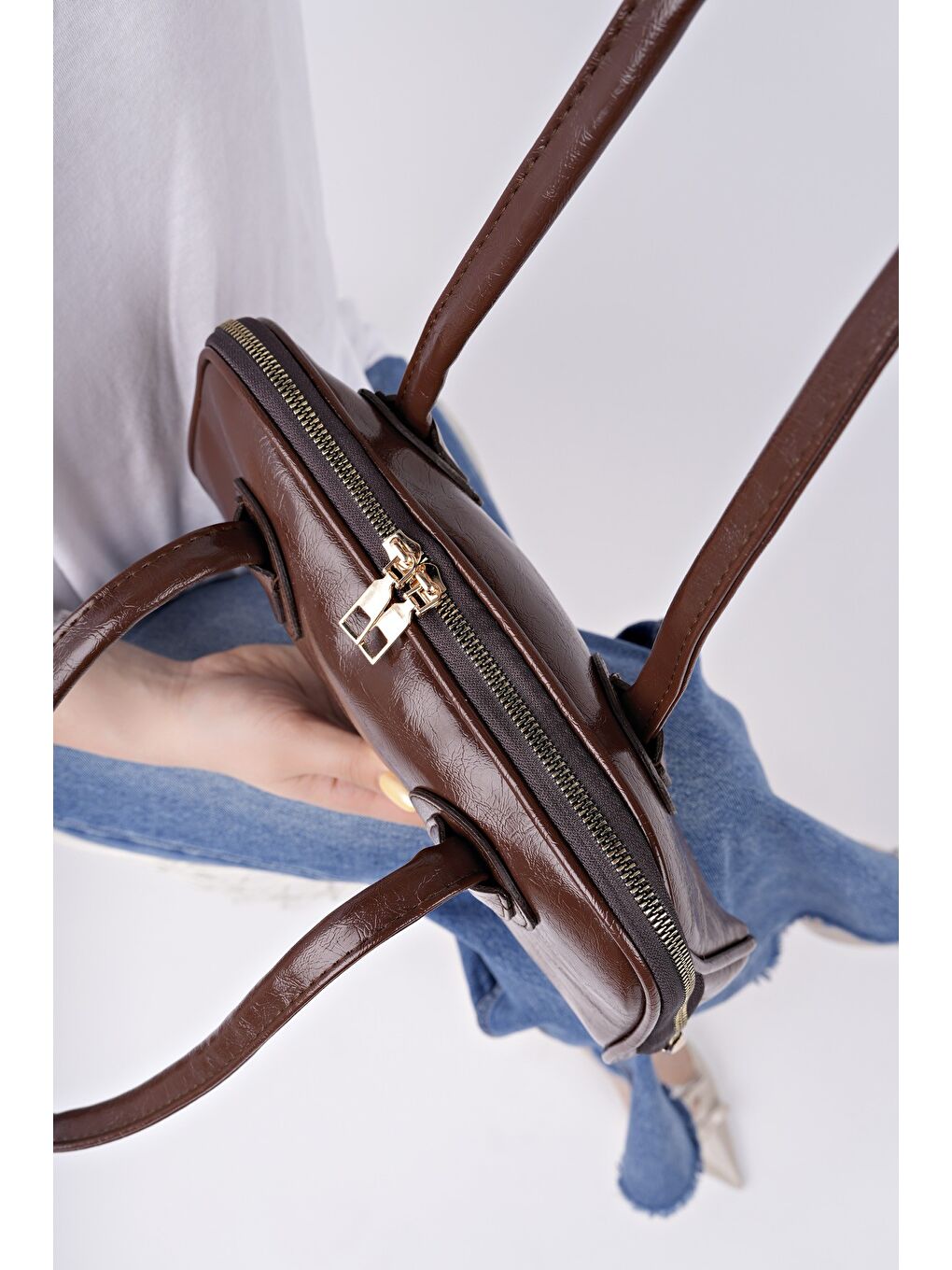 Kahverengi GRACEYLN Kadın El ve Omuz Çantası-2