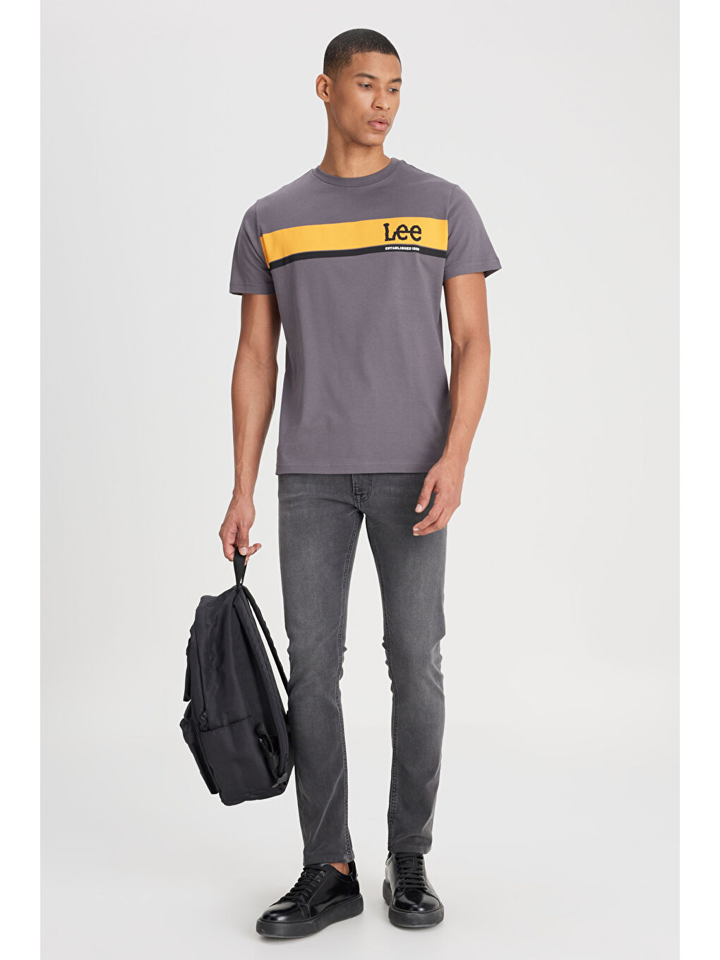 Luke Slim Tapered Dar Kesim Düşük Bel Antrasit Esnek Jean Pantolon-2