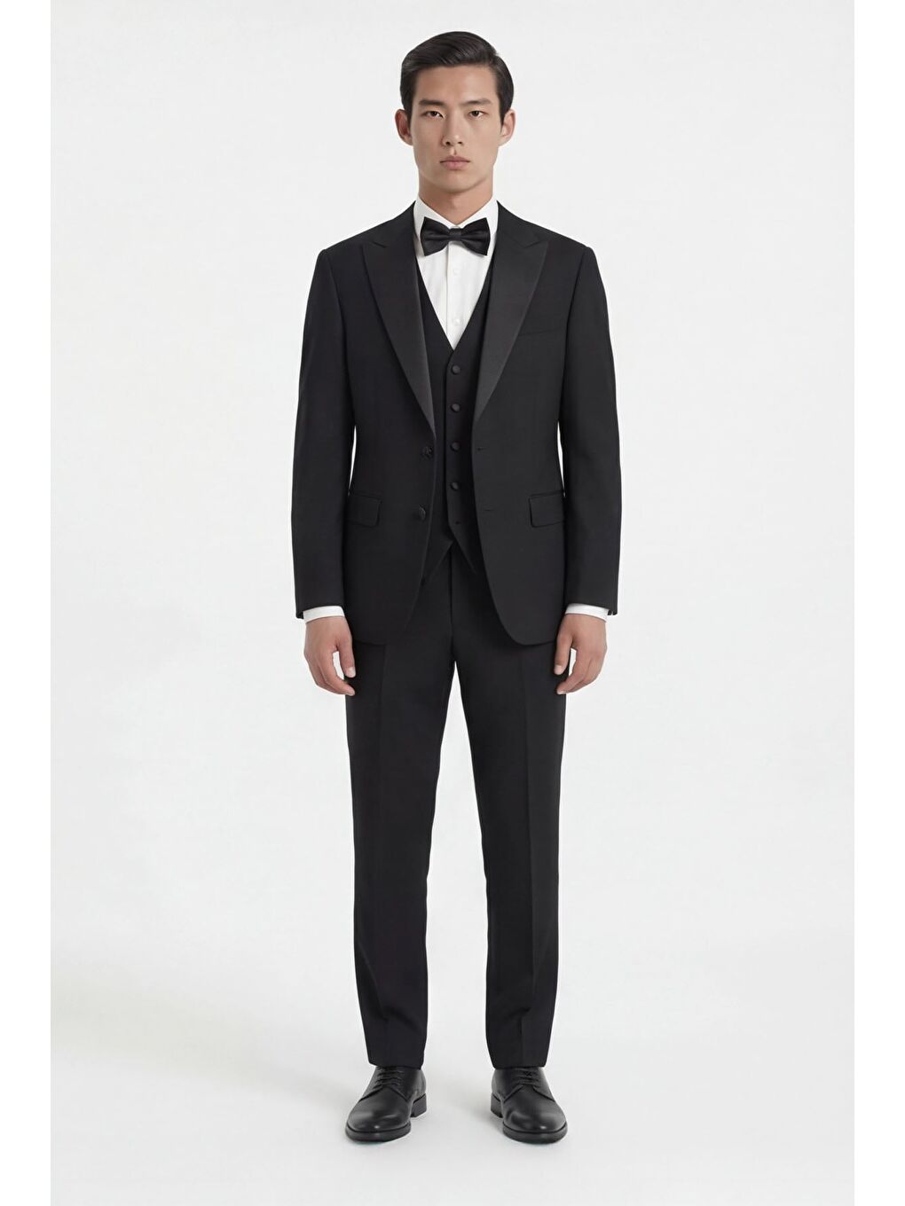 Siyah Wedding Vest Suit-1