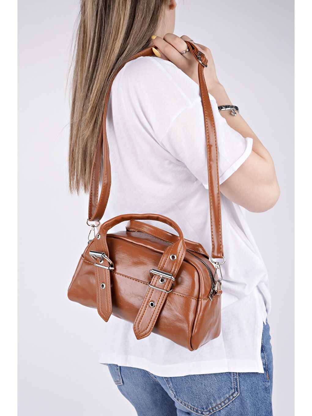 Kahverengi MONTANNA Kadın El ve Omuz Çantası-1