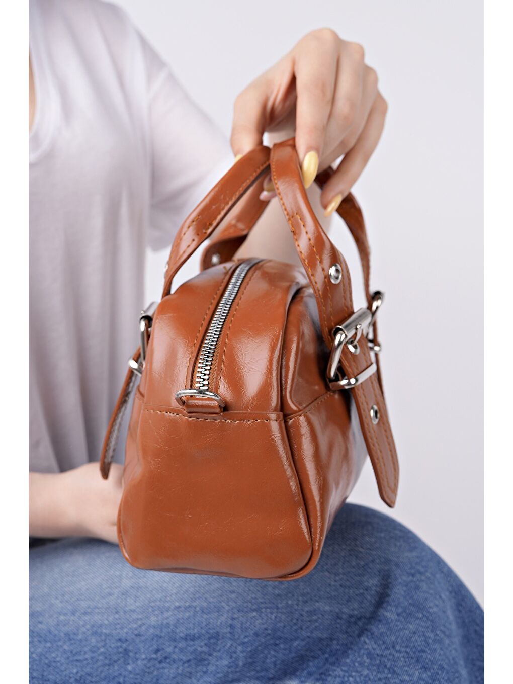 Kahverengi MONTANNA Kadın El ve Omuz Çantası-2