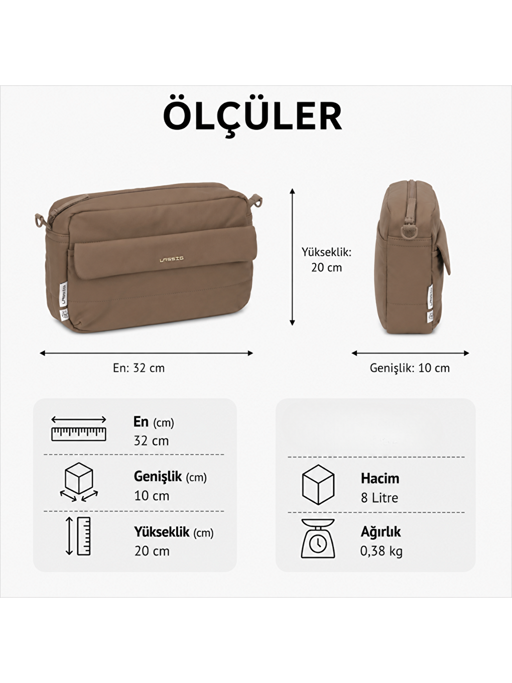 Buggy Bebek Bakım Organizer Çanta Hazelnut-5