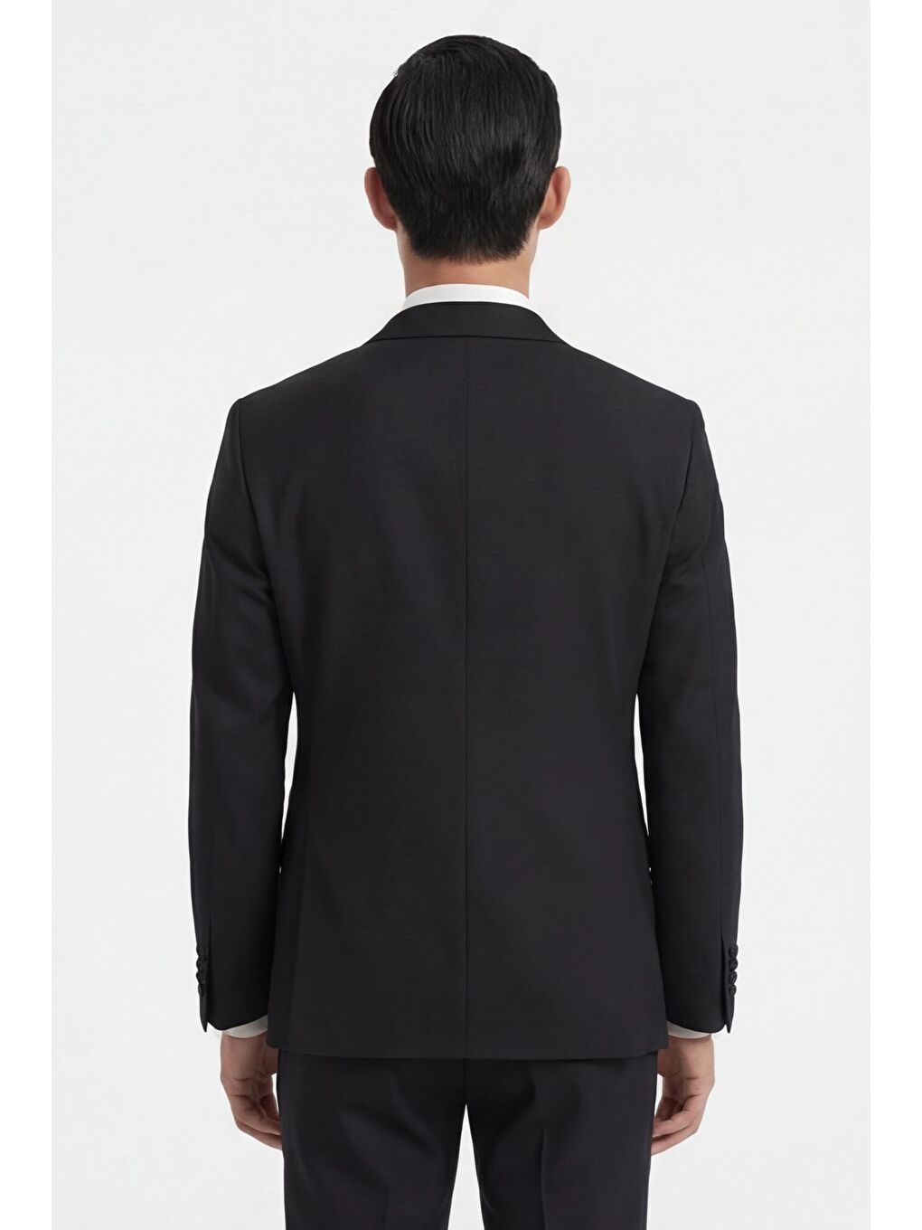 Siyah Wedding Vest Suit-3