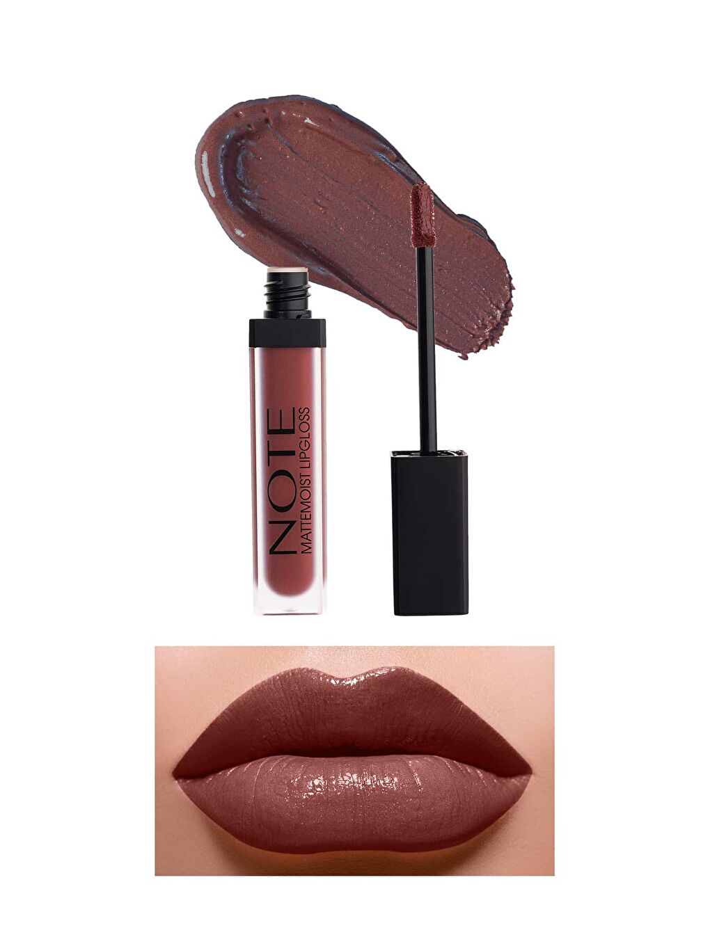 Note Cosmetique Bordo Mattemoist Lipgloss Yarı Mat Saten Bitişli Likit Ruj 415 Shy Berry - Bordo - 1