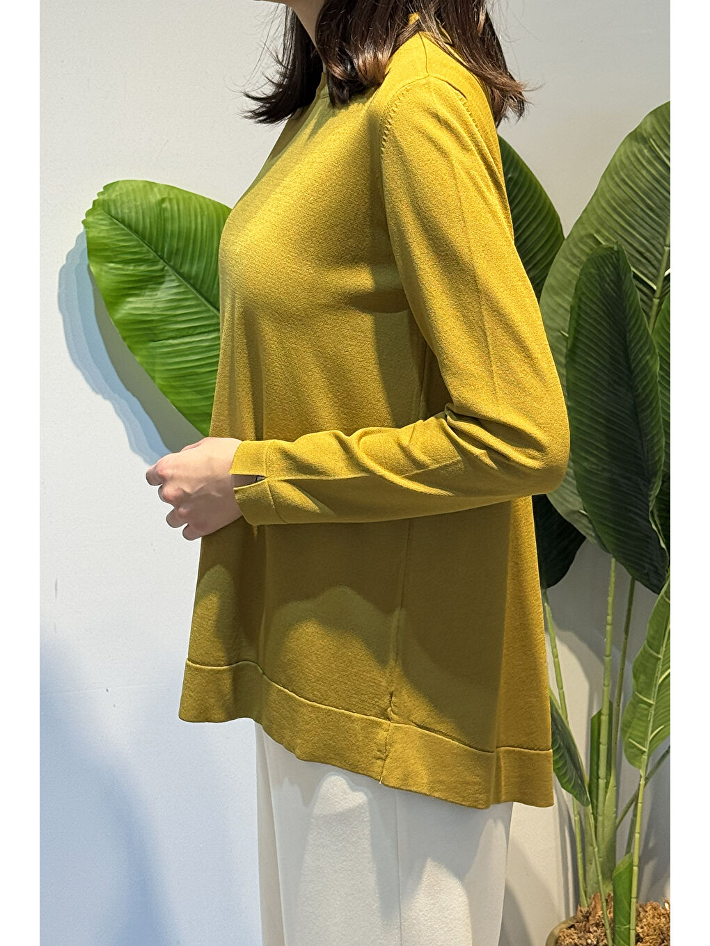 Basic Triko Tunik 902 Yağ Yeşil-2