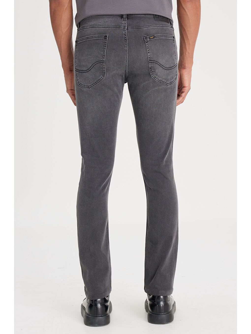 Luke Slim Tapered Dar Kesim Düşük Bel Antrasit Esnek Jean Pantolon-5