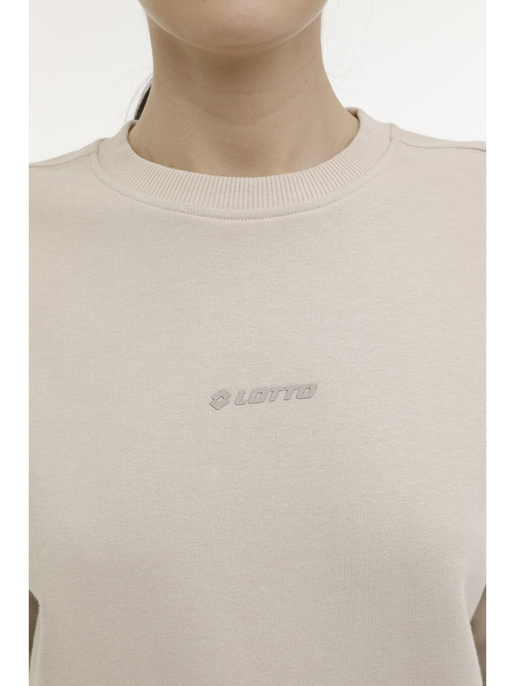 LOTTO Bej W-DELFIN C NECK SWEAT 4FX Bej Kadın Sweatshirt - 3