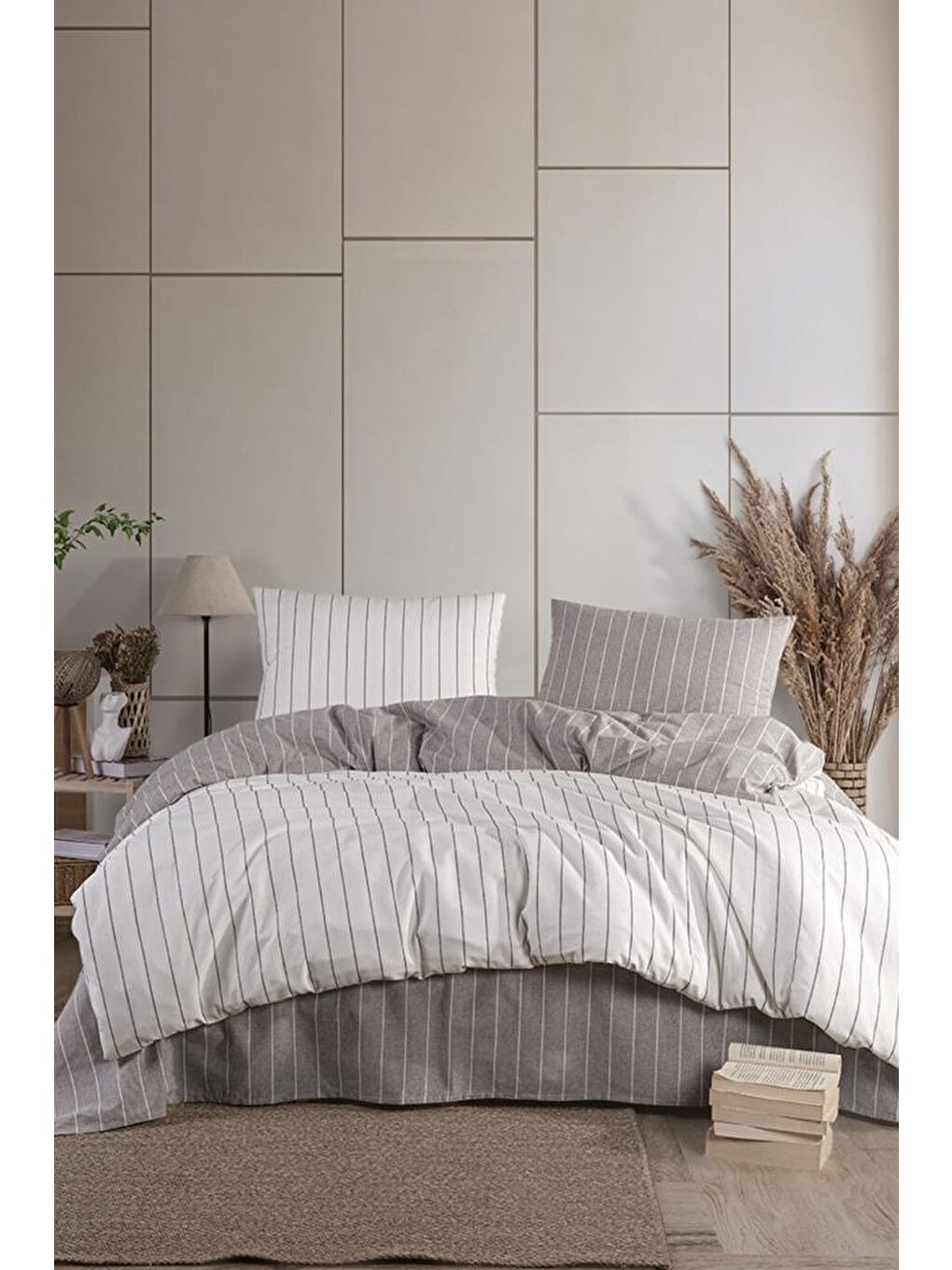 Efekt 4 Parça %100 Pamuk Çift Kişilik Nevresim Takımı Bej