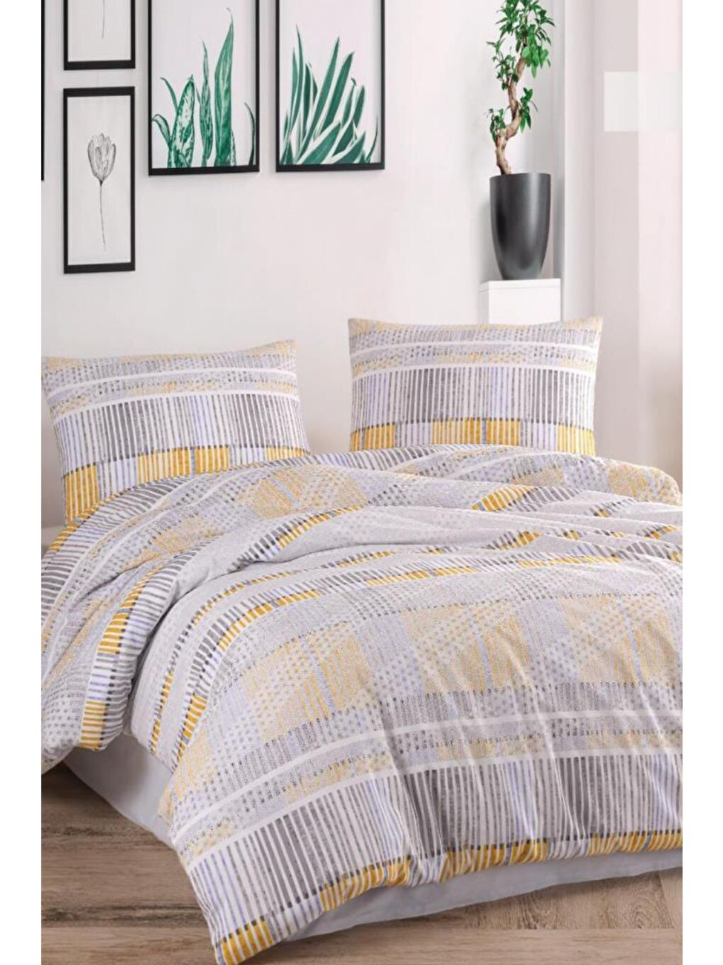 Ayçıl Çift Kişilik Nevresim Takımı Sarı