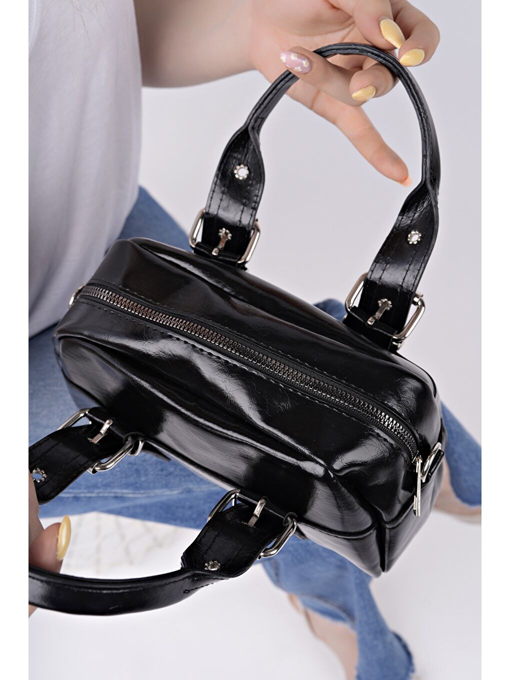 Siyah MONTANNA Kadın El ve Omuz Çantası-4