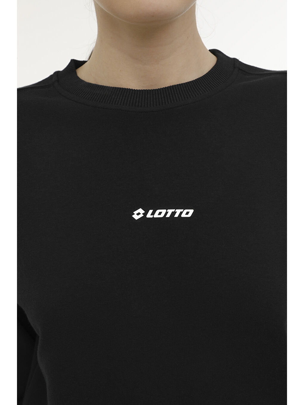 LOTTO W-DELFIN C NECK SWEAT 4FX Siyah Kadın Sweatshirt - 3