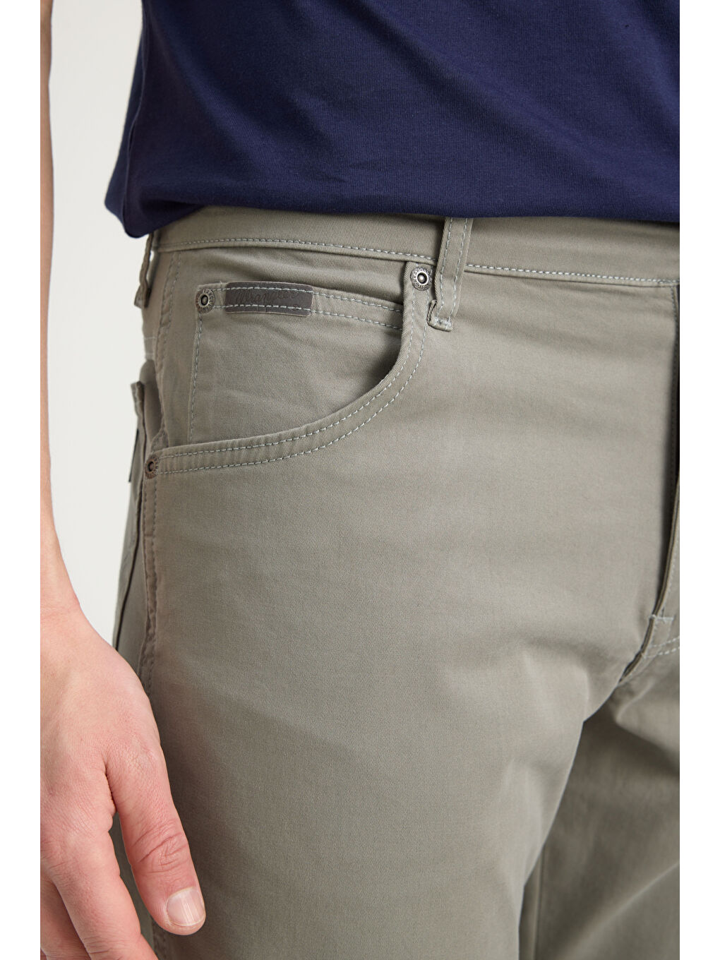 Yeşil Texas Straight Fit Esnek Casual Pantolon-1