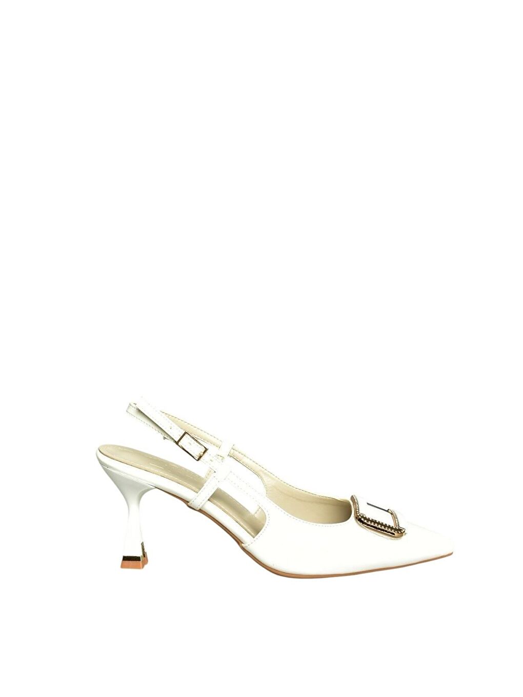 Beyaz Kadın Topuklu Ayakkabı U6760668-1