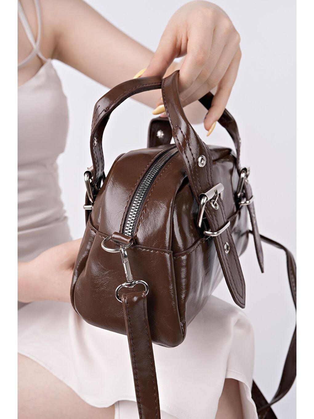 Kahverengi MONTANNA Kadın El ve Omuz Çantası-2