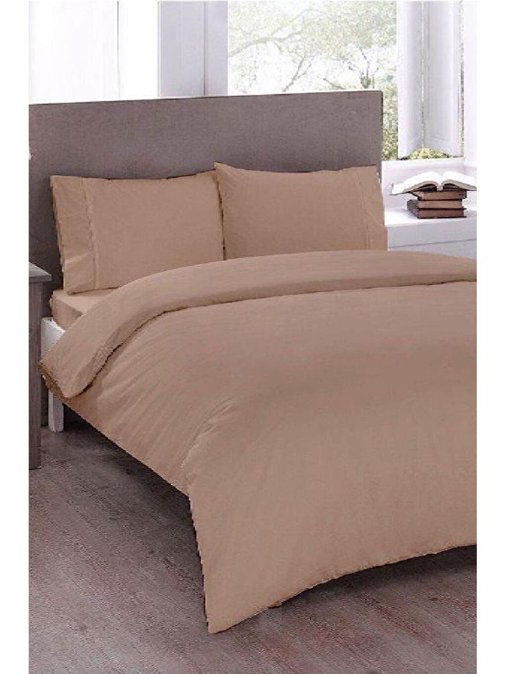 Kahverengi Pure Çift Kişilik Nevresim Takımı Cappucino