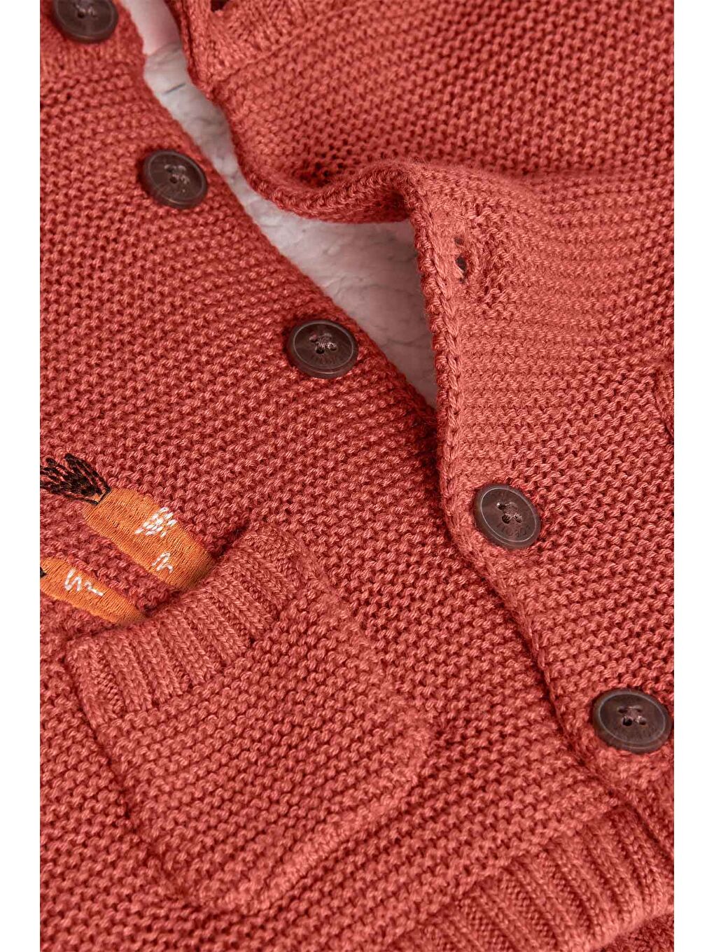 Pembe Kız Bebek Havuç Nakışlı Ceket-2