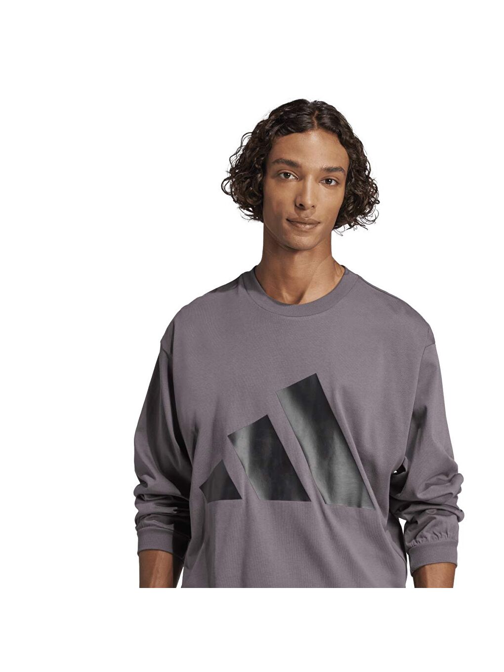 Big Logo Sj Erkek Gri Yuvarlak Yaka Tişört-3